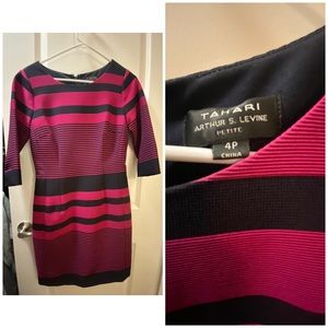 Striped Tahari dress sz 4P
